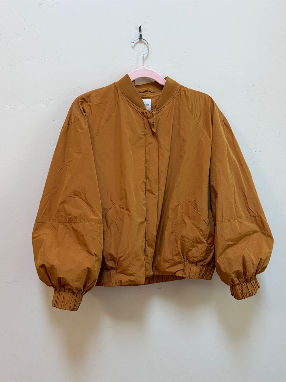 Maeve Rust-Tan Bomber Jacket